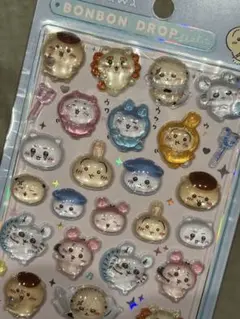 【正規品】ちいかわ　ボンボンドロップシール　みんな　ポーズ