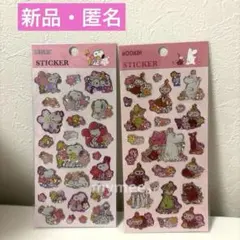 スヌーピー　ムーミン　桜　ぷっくり　シール　キラキラ　ピンク　春　ステッカー