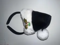 クリスマス サンタカチューシャ 黒白のサムネイル