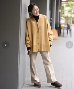 IENA スーパーファインスムースポンチョカーディガン