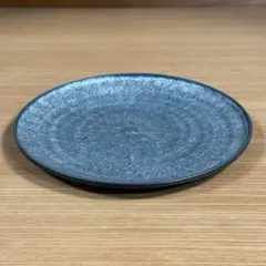 有田焼 李荘窯 黒釉銀彩叩き フラットプレート☆