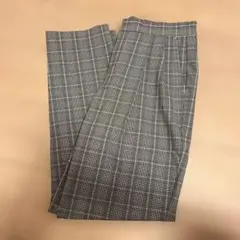 レプシム　チェック柄テーパードパンツ　L