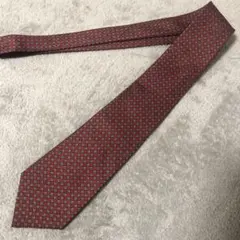 LANVIN シルク100% ネクタイ 赤 レッド