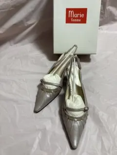 Marie femme シルバー スリングバックパンプス 23.5cmのサムネイル
