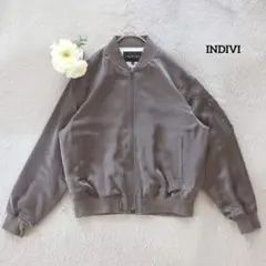 インディヴィ INDIVI ブルゾン MA-1 ジャケット 38 サテンのサムネイル