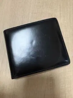 コードバン　ウォレット　ブラック　二つ折り財布　cordvan wallet