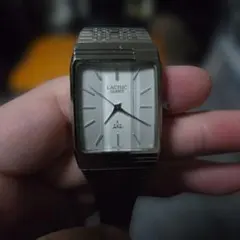 LACHIC クォーツ メンズ 腕時計 スクエア シルバー