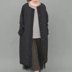 KBF キルティングロングコート