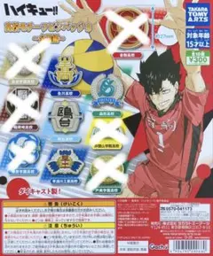 ハイキュー!! ガチャガチャ 高校モチーフピンバッジ 全国編 校章