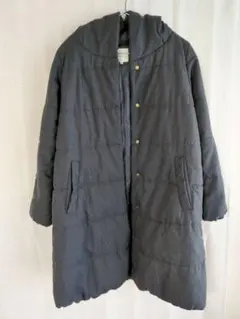 アースミュージック&エコロジー ショールカラー 中綿 ロングコート M グレー