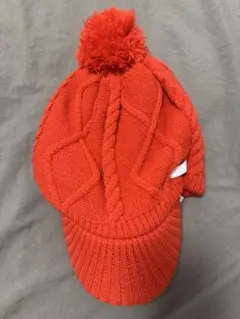 Black&White レディース　オレンジ　ニット帽