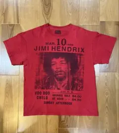 90s復刻　ジミ・ヘンドリックス ヴィンテージTシャツ L 赤