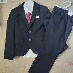 ネイビー スーツ 110A 赤ネクタイ