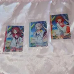 カード3枚セット学園アイドルマスター ウエハース2 花海佑芽　咲季　葛城リーリヤ
