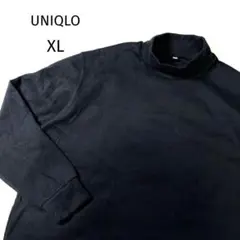 UNIQLO ユニクロ ソフトニットフリースモックネックT XL ブラック