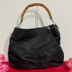 本物保証 GUCCI グッチ　オールド　2WAY バンブー ショルダーバッグ