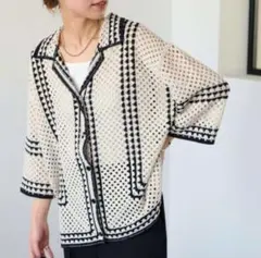 journal standard relume クロシェラインシャツカーディガン