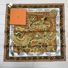 未使用タグ付箱付　エルメス　カレ90 スカーフ　エジプト　パルミラの女王ゼノビア