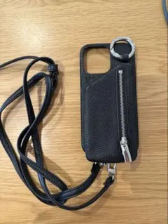 ajew ブラック レザー スマホケース