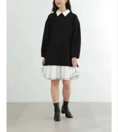 〖 新品 〗JILL STUART ボンディングジャージーミニワンピース　黒4