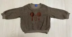 ミッキーマウス　刺繍トレーナー　110