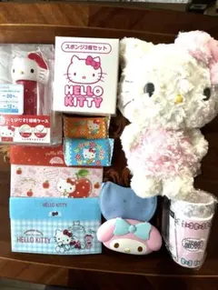 サンリオ ハローキティ ぬいぐるみ マスコット 巾着 ポーチ ひざ掛け 