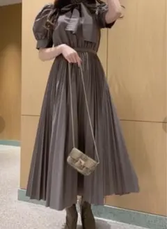 【新品】スナイデル Sustainaボウタイシャツワンピース