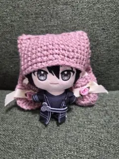 ぬいパル　うさ耳ニット帽　ハンドメイド　かぎ針編み　ぬい服　うさ耳