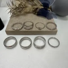 15.114【16号リング/指輪】アクセサリー　シルバーカラー　まとめ　大量