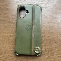 HUKURO 本革 スマホケースiPhone16 右手持ち　グリーンのサムネイル
