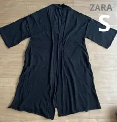 ZARA キモノ ロングニットカーディガンS