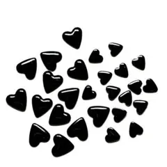 ハート ブラック スタッズ ネイル　パーツ アート デコ レジン　黒　量産　地雷