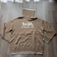 【coach】タートルネックニット　ベージュのサムネイル