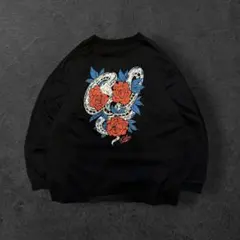 ひ*ろ様 CALEE ロンT アメカジ ヘビ バラ Tシャツのサムネイル