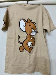 【匿名配送】美品　トムとジェリー バックプリント　Tシャツ M ベージュ