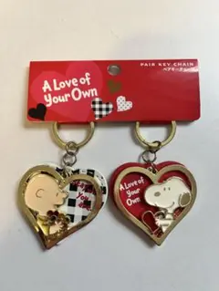 スヌーピー ペアキーチェーン ハート型 USJ