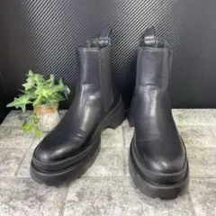 【美品】EVOL サイドゴアブーツ　厚底　ブラック ラウンド　Lサイズ