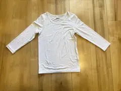 美品　ユニクロ　HEATTECH 長袖アンダーシャツ ホワイト　120 送料込