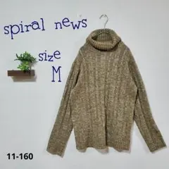 spiral news　タートルネックセーター　ニット　ゆったりニット　とっくり