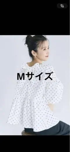 【Coca 速乾】Mサイズ・パリフワバックリボンブラウス