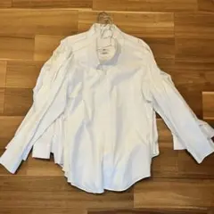 ユニクロUNIQLOスーパーノンアイロン スリムフィット ホワイトシャツ L