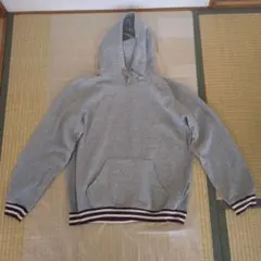 グレー フーディ パーカー フロントポケット付き GU メンズ