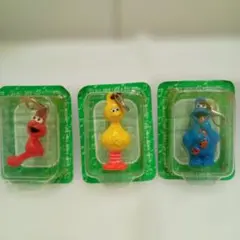 セサミストリート チャーム3種 (エルモ・ビッグバード・クッキーモンスター)