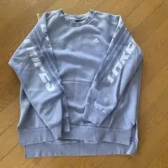 adidas 薄紫 ストライプ トレーナー