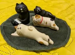 デコレコンコンブル　くつろぐ猫4匹セット