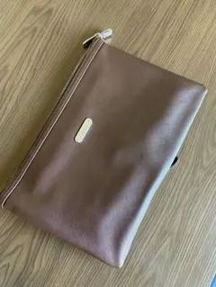 ブラウン 合成皮革 クラッチバッグ