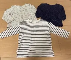 プティマイン　トップス　3枚セット　100 長袖　アプレレクール