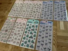ぷくっとシール サンリオ 4種 9枚セット ダイソー キティ クロミ