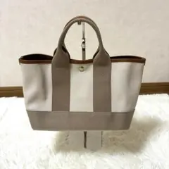 美品✨トプカピ スコッチグレイン ネオレザー ミニ トートバッグ ペールベージュ
