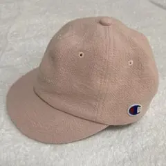 Champion ピンク キャップ【未使用】春色 リネン混 麻 57.5cm